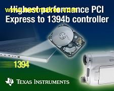 德州仪器推出高性能pci express至1394b控制器xio2213a